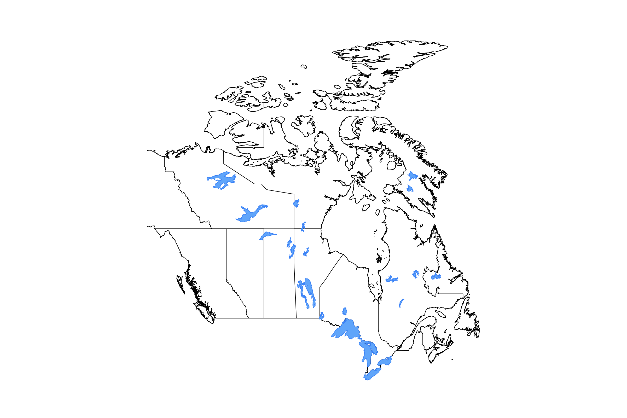 Canada outline map preview