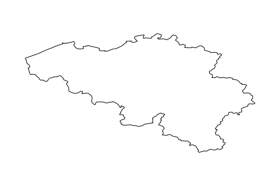 Belgium outline map preview