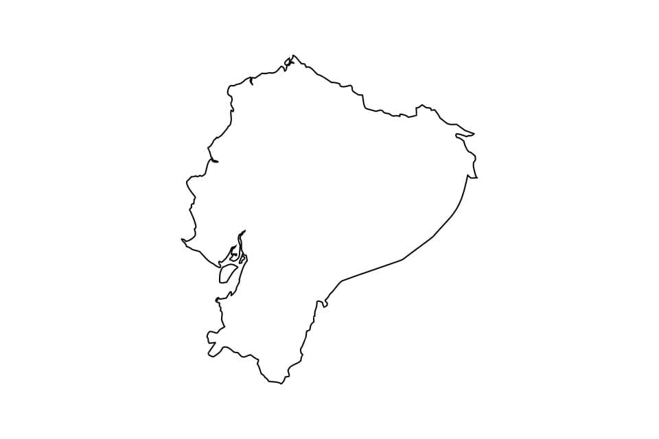 Ecuador outline map preview