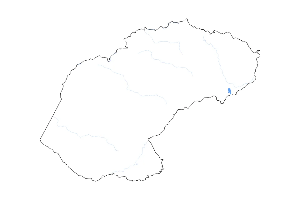 Carte de Free State de type contour, subdivisions, lacs et rivières pour Afrique, montrant contour, subdivisions, lacs et rivières avec des éléments hydrographiques comme Sterkfontein Dam.