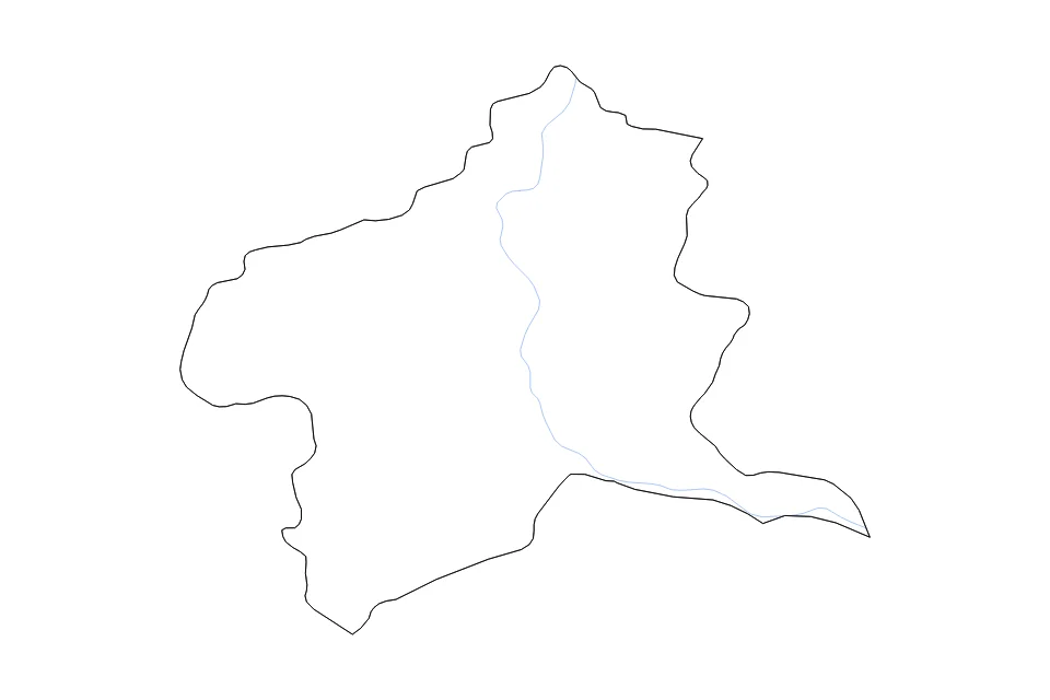 Carte de Gunma de type contour et rivières pour Asie, montrant contour et rivières avec des limites nettes.