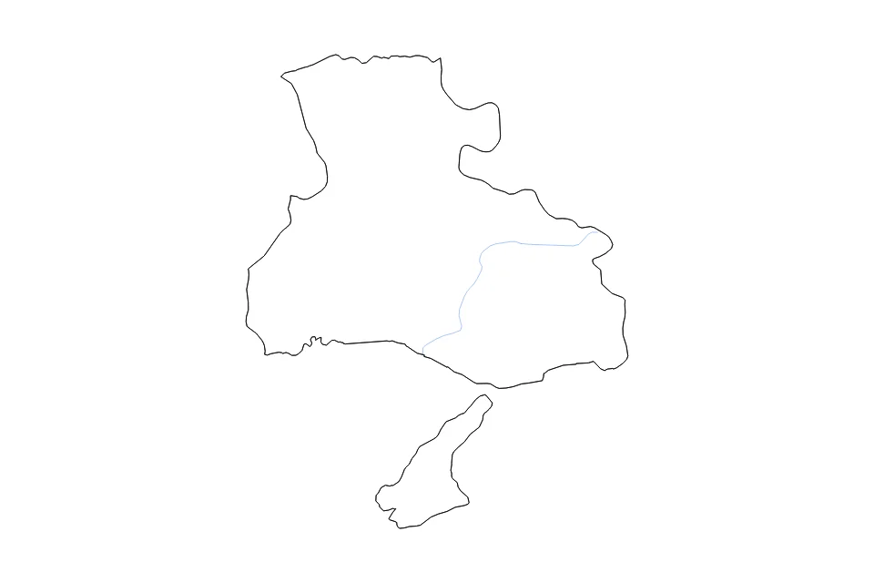 Carte de Hyogo de type contour et rivières pour Asie, montrant contour et rivières avec des limites nettes.