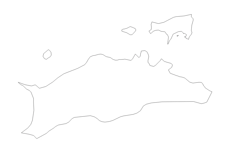 Carte de Kagawa de type contour pour Asie, montrant contour avec des limites nettes.