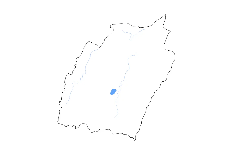 Carte de Manipur de type contour, lacs et rivières pour Asie, montrant contour, lacs et rivières avec des éléments hydrographiques comme Logtāk Lake.
