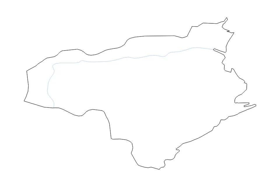 Carte de Tokushima de type contour et rivières pour Asie, montrant contour et rivières avec des limites nettes.