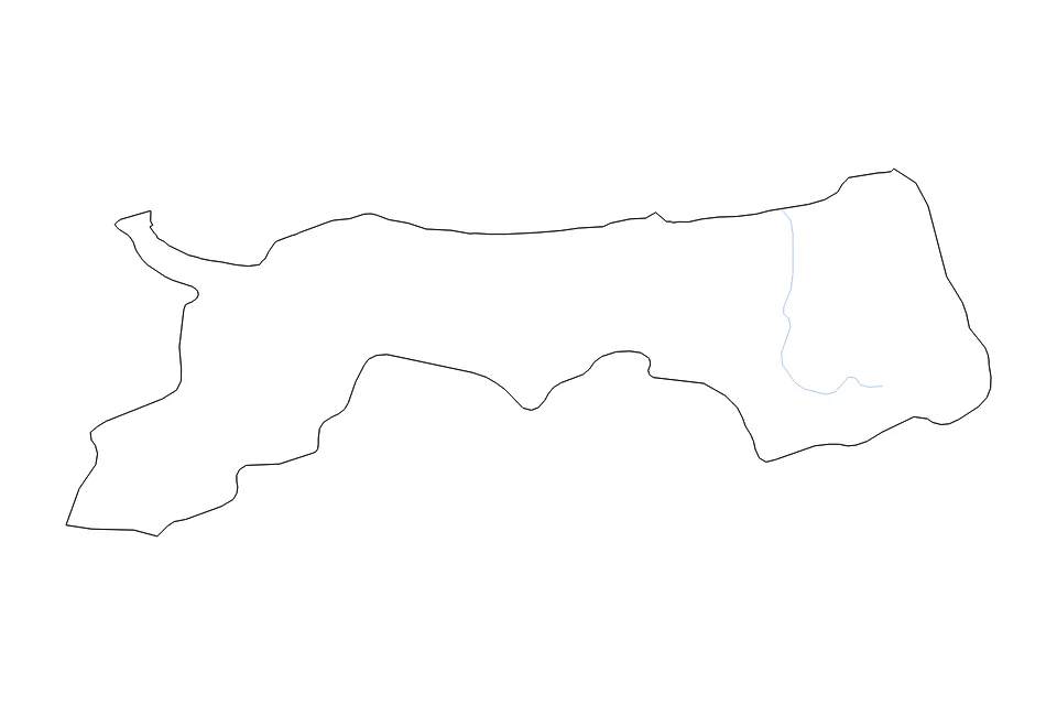 Carte de Tottori de type contour et rivières pour Asie, montrant contour et rivières avec des limites nettes.