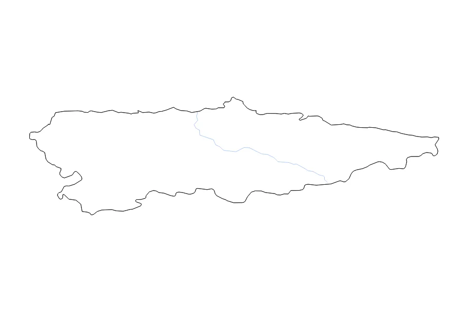Carte de Asturias de type contour et rivières pour Europe, montrant contour et rivières avec des limites nettes.