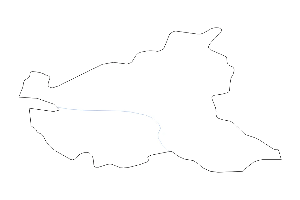 Mapa de Hamburg de tipo contorno y ríos para Europa, con contorno y ríos con límites limpios.