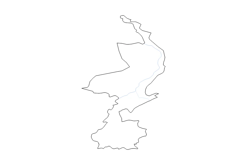 Carte de Limburg Netherlands de type contour et rivières pour Europe, montrant contour et rivières avec des limites nettes.