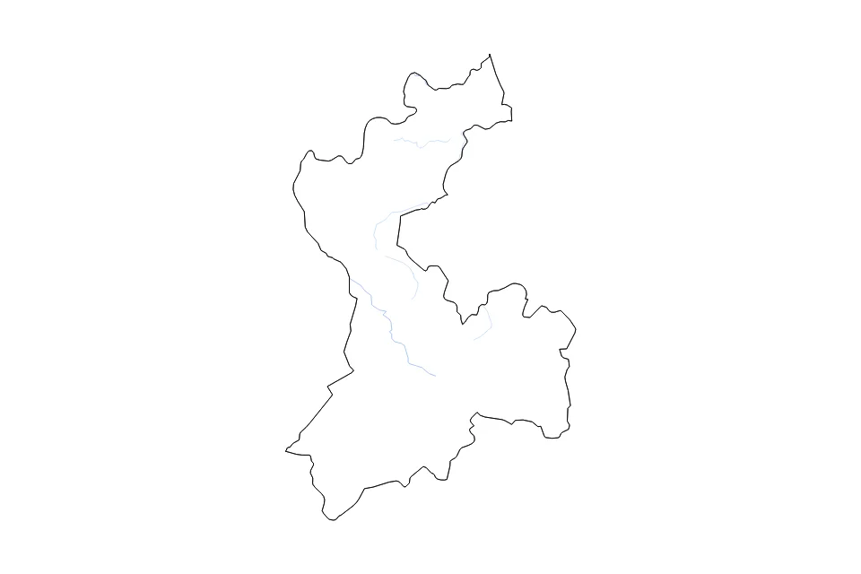 Mapa de Queretaro de tipo contorno y ríos para América del Norte, con contorno y ríos con límites limpios.