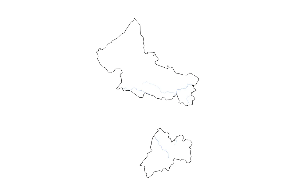Mapa de San Luis Potosi de tipo contorno y ríos para América del Norte, con contorno y ríos con límites limpios.