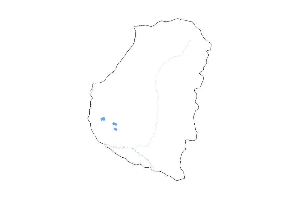 Mapa de Entre Rios de tipo contorno, lagos y ríos para América del Sur, con contorno, lagos y ríos con elementos de agua como Laguna Grande, Laguna El Pescado, y Laguna El Pastizal.