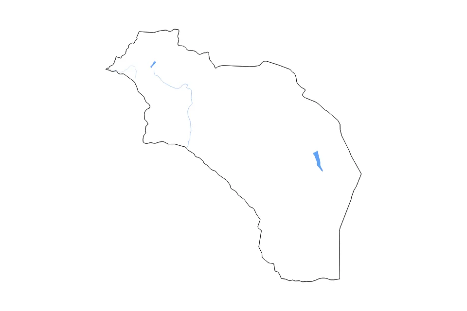 Mapa de La Rioja Argentina de tipo contorno, lagos y ríos para América del Sur, con contorno, lagos y ríos con elementos de agua como Salinas La Antiqua y Laguna Brava.