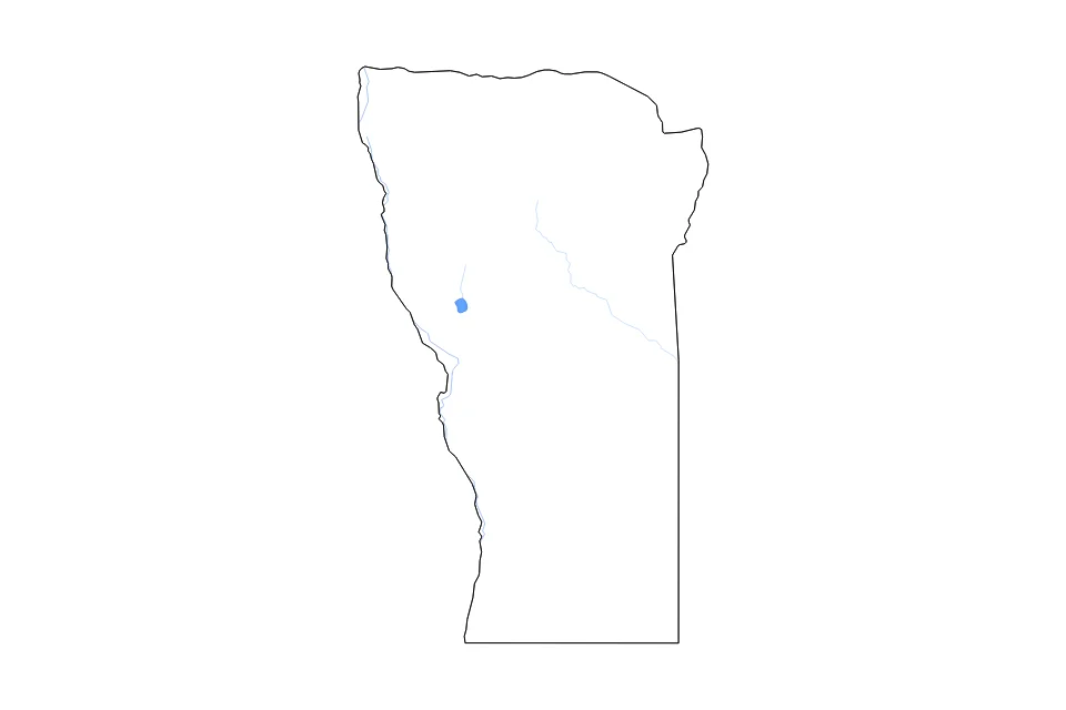 Mapa de San Luis Argentina de tipo contorno, lagos y ríos para América del Sur, con contorno, lagos y ríos con elementos de agua como Salina del Bebedero.