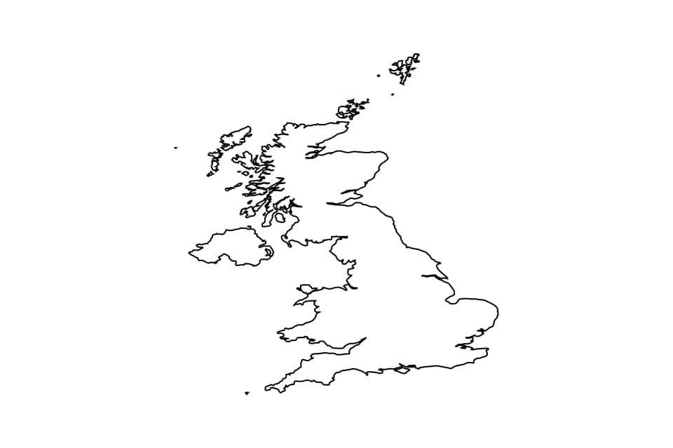 United Kingdom outline map preview