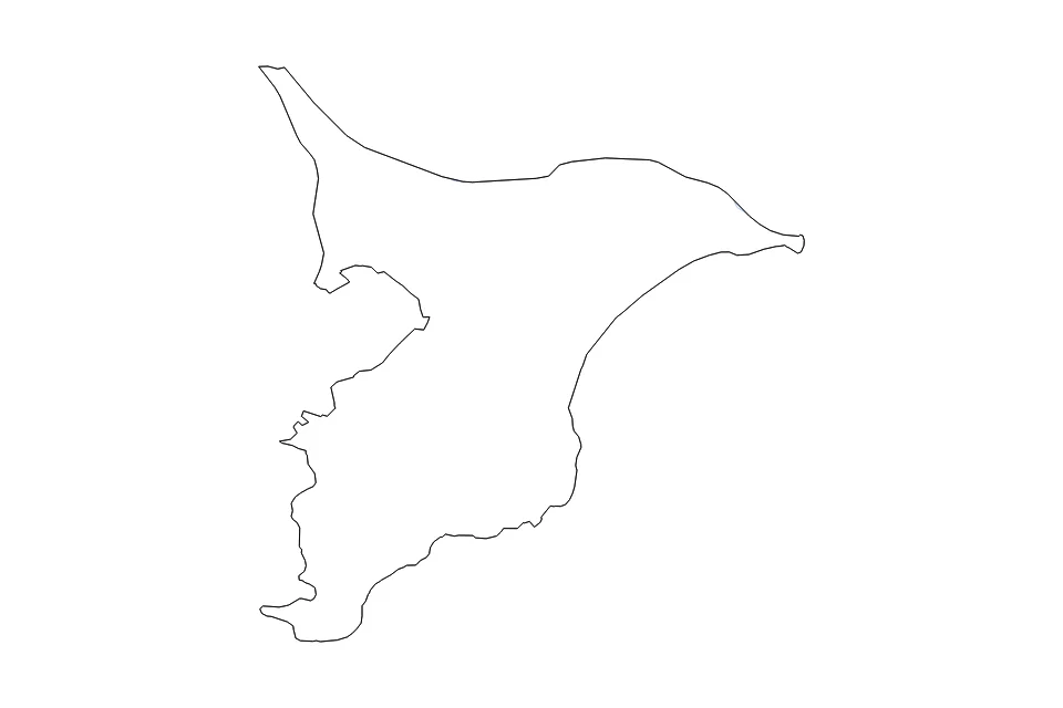 Mapa de Chiba de tipo contorno y ríos para Asia, con contorno y ríos con límites limpios.
