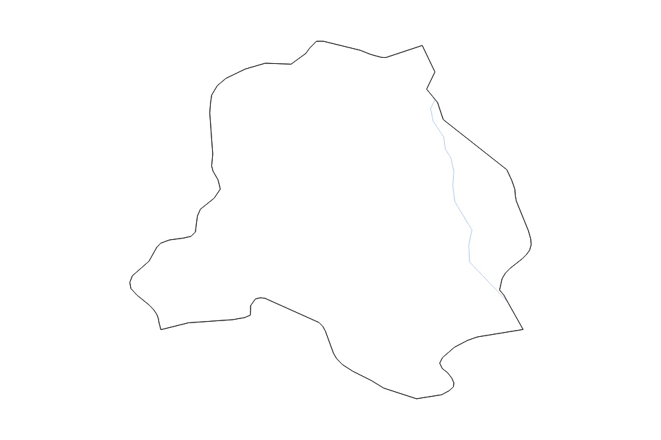 Mapa de Delhi de tipo contorno y ríos para Asia, con contorno y ríos con límites limpios.