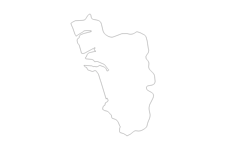 Mapa de Goa de tipo contorno para Asia, con contorno con límites limpios.