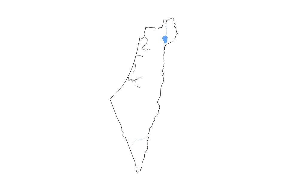 Carte de Israel de type contour, subdivisions, lacs et rivières pour Asie, montrant contour, subdivisions, lacs et rivières avec des éléments hydrographiques comme Sea of Galilee.