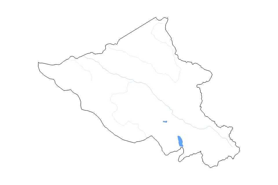 Carte de Ladakh de type contour, lacs et rivières pour Asie, montrant contour, lacs et rivières avec des éléments hydrographiques comme Tso Morīri et Kar Tso.