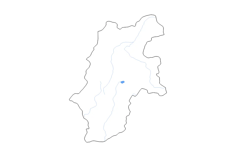 Mapa de Nagano de tipo contorno, lagos y ríos para Asia, con contorno, lagos y ríos con elementos de agua como Suwa Ko.
