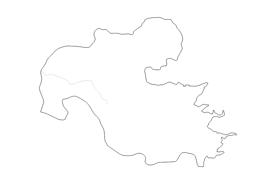 Mapa de Oita de tipo contorno y ríos para Asia, con contorno y ríos con límites limpios.