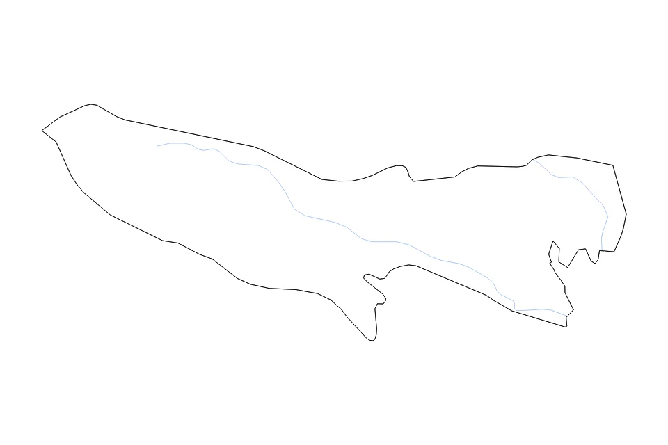 Mapa de Tokyo de tipo contorno y ríos para Asia, con contorno y ríos con límites limpios.