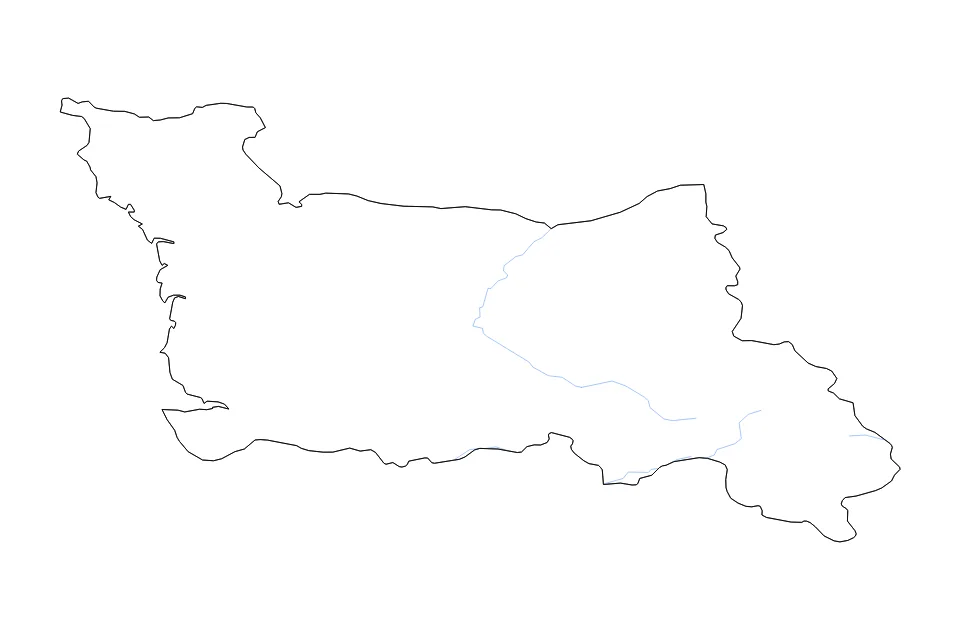 Carte de Normandy de type contour et rivières pour Europe, montrant contour et rivières avec des limites nettes.