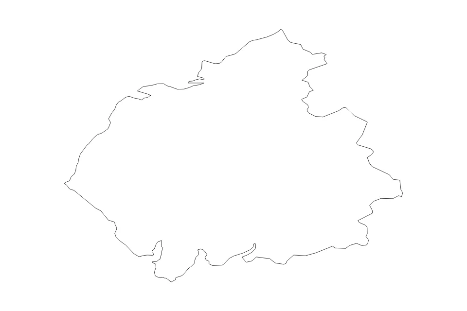 Carte de Umbria de type contour pour Europe, montrant contour avec des limites nettes.