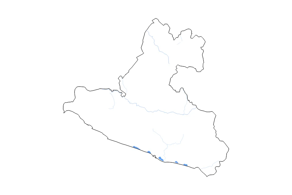 Carte de Guerrero de type contour, lacs et rivières pour Amérique du Nord, montrant contour, lacs et rivières avec des éléments hydrographiques comme Laguna Tres Palos, Laguna de Mitla, et Laguna de Chautengo.