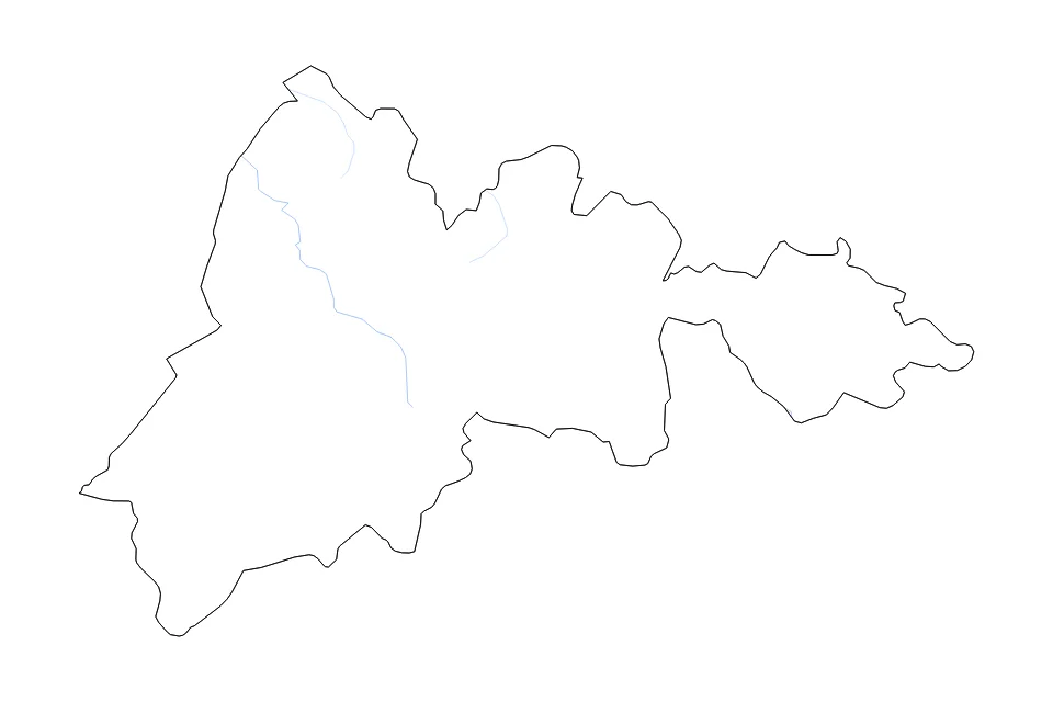 Carte de Tlaxcala de type contour et rivières pour Amérique du Nord, montrant contour et rivières avec des limites nettes.