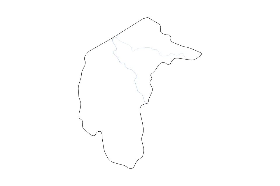 Mapa de Australian Capital Territory de tipo contorno, subdivisiones y ríos para Oceanía, con contorno, subdivisiones y ríos con límites limpios.
