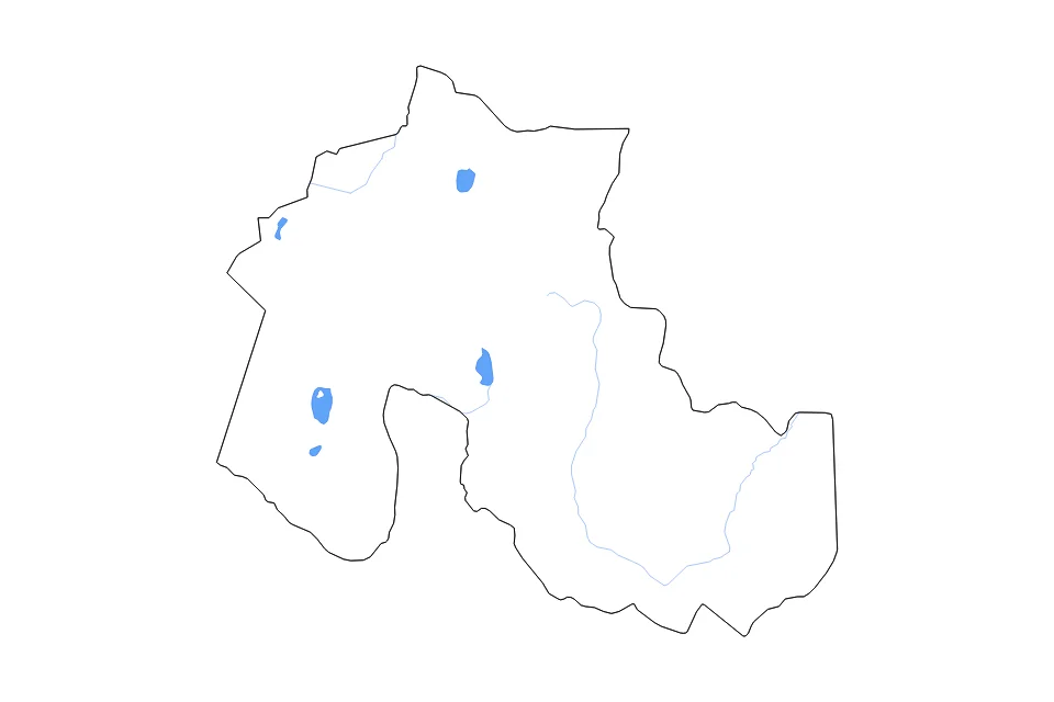 Mapa de Jujuy de tipo contorno, lagos y ríos para América del Sur, con contorno, lagos y ríos con elementos de agua como Salar de Olaroz, Laguna de Guayatayoc, y Laguna de Pozuelos.
