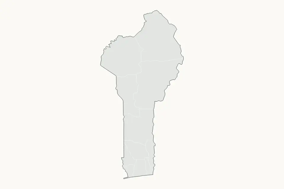 Vista previa del mapa Destacado de Benin