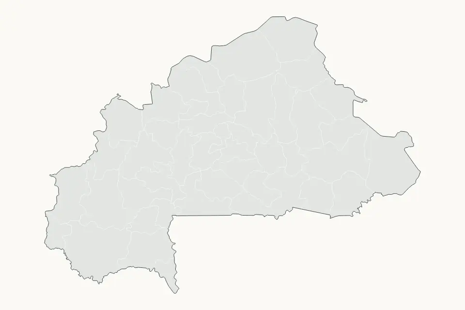 Vista previa del mapa Destacado de Burkina Faso