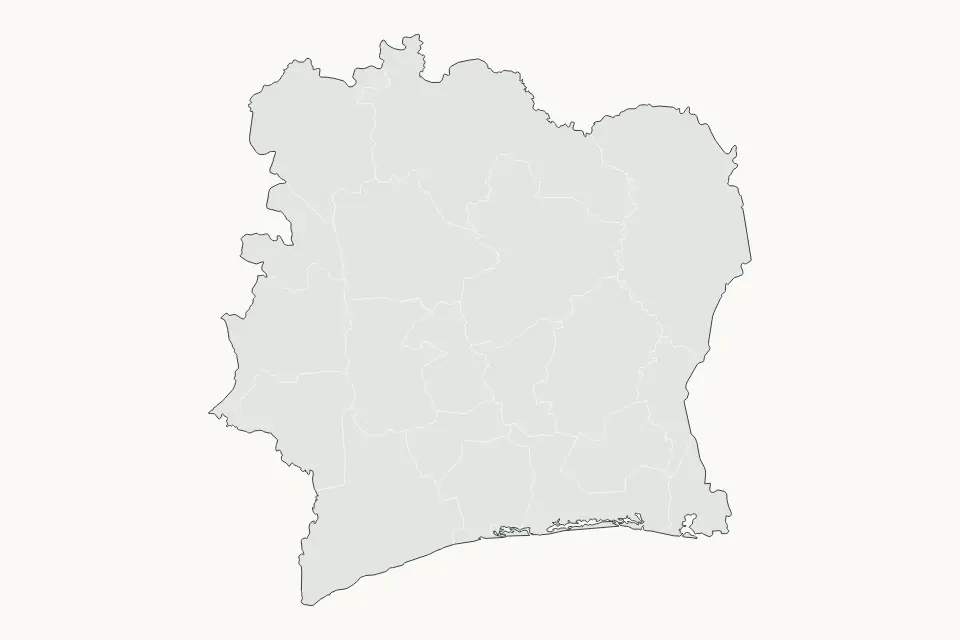 Vista previa del mapa Destacado de Côte d'Ivoire