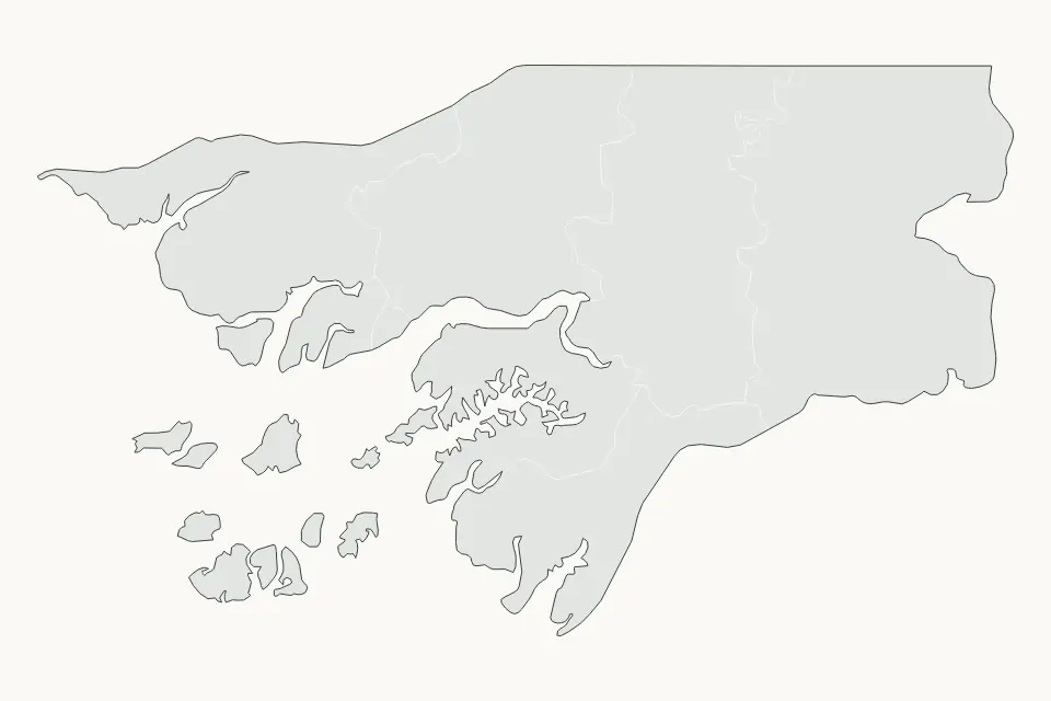 Guinea-Bissau Highlight map preview