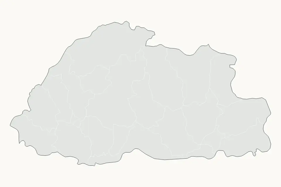 Vista previa del mapa Destacado de Bhutan