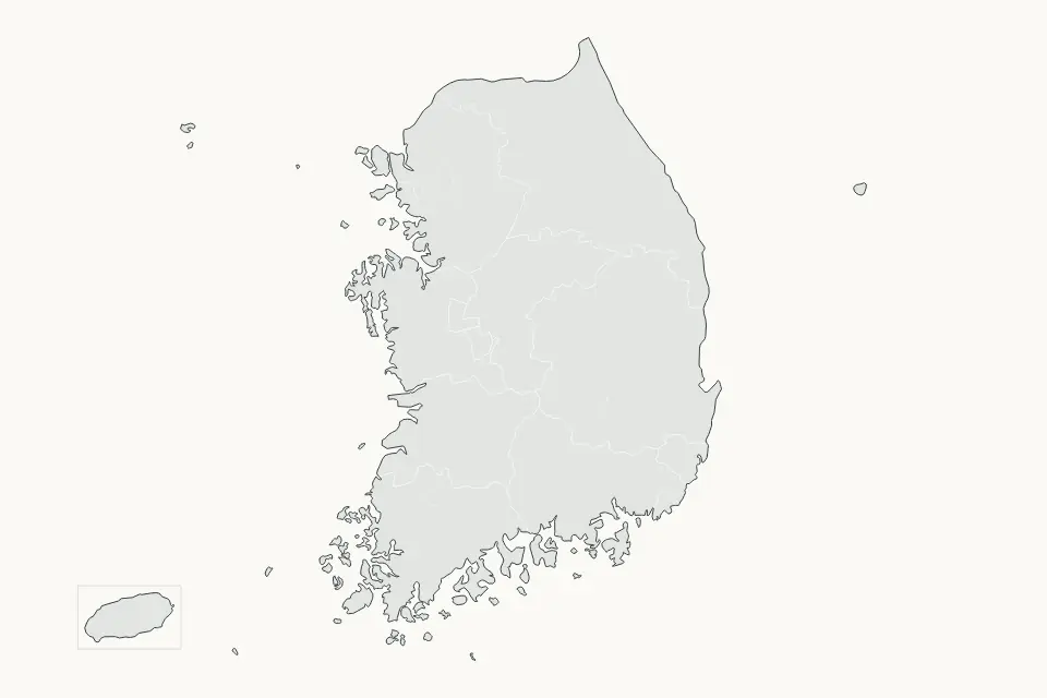 Republic of Korea Highlight map preview