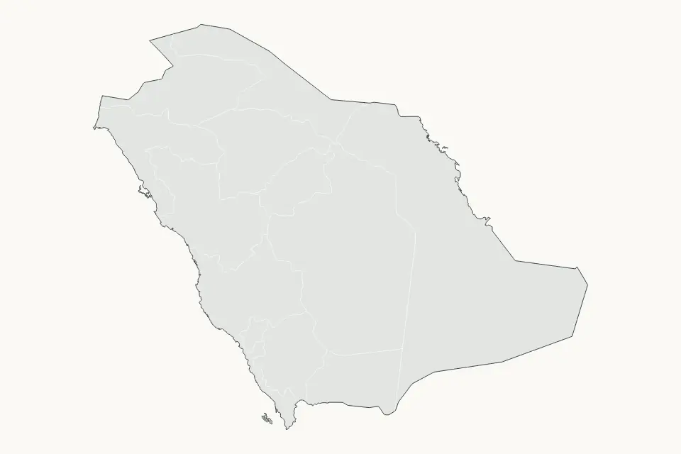 Saudi Arabia Highlight map preview