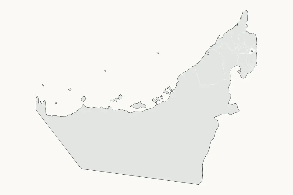 United Arab Emirates Highlight map preview