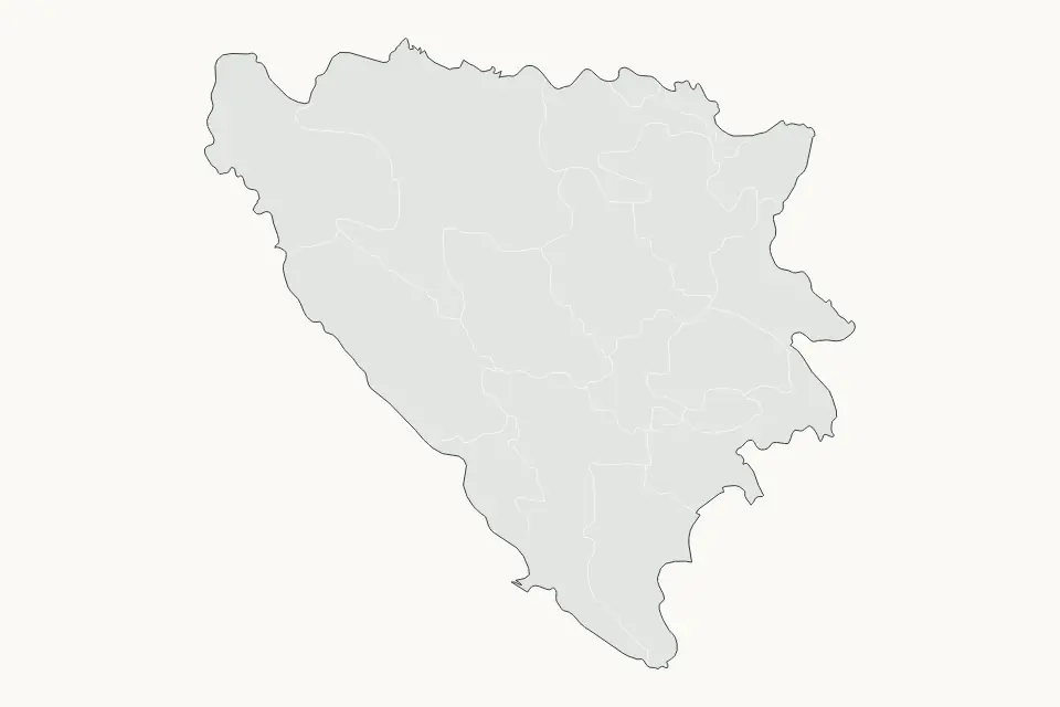 Vista previa del mapa Destacado de Bosnia and Herzegovina