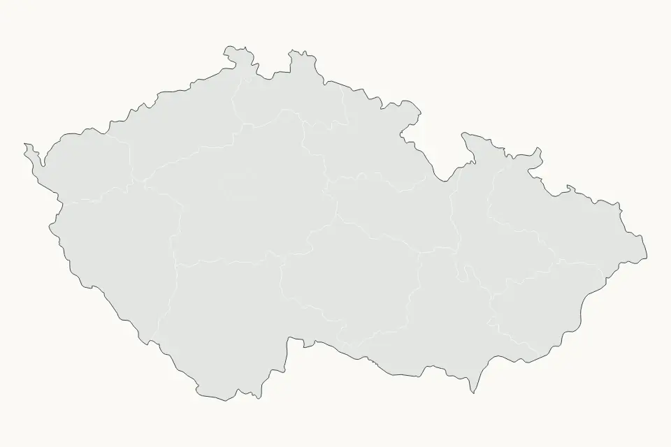 Vista previa del mapa Destacado de Czech Republic