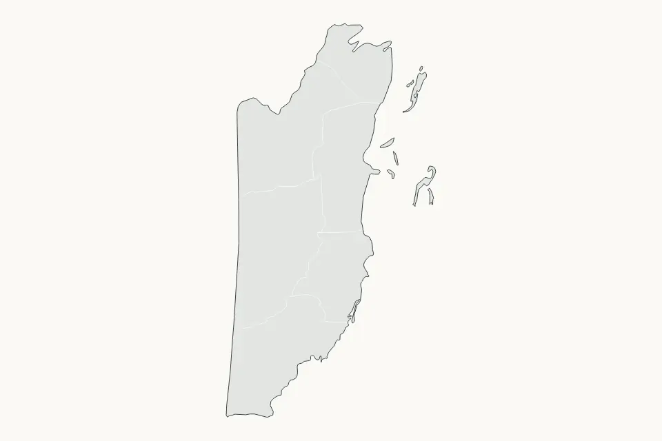 Vista previa del mapa Destacado de Belize