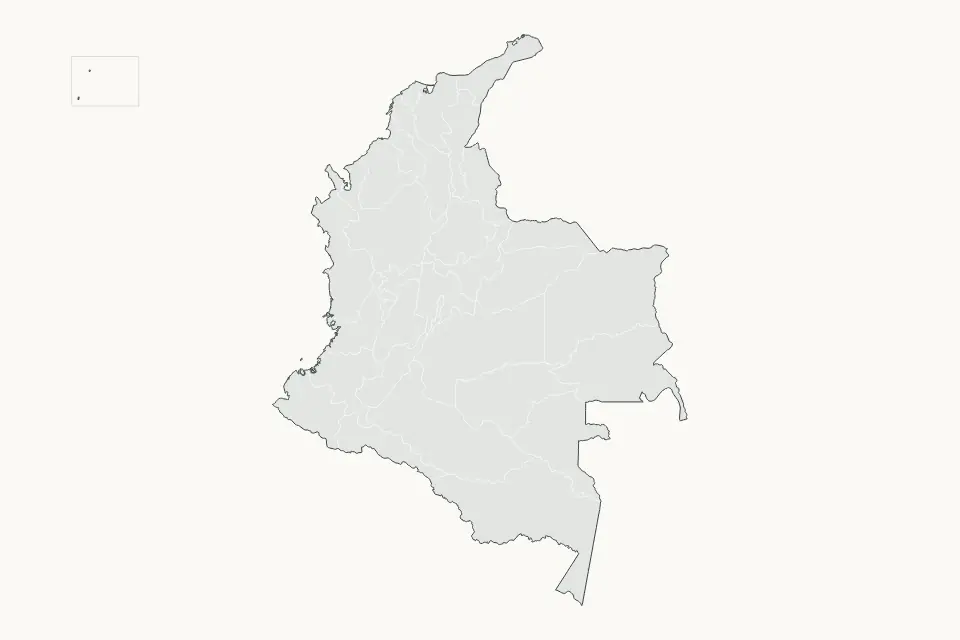 Vista previa del mapa Destacado de Colombia