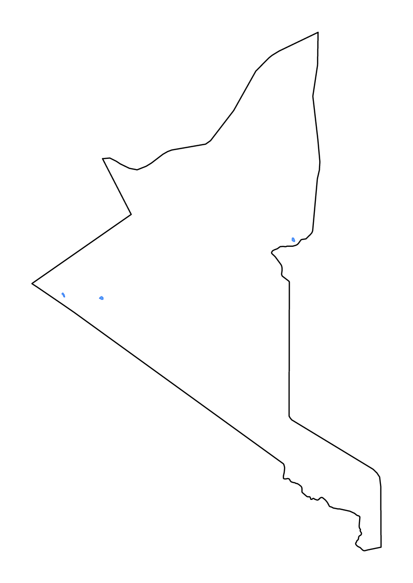 Mapa de contorno de Adrar, Algeria con lagos y ríos.