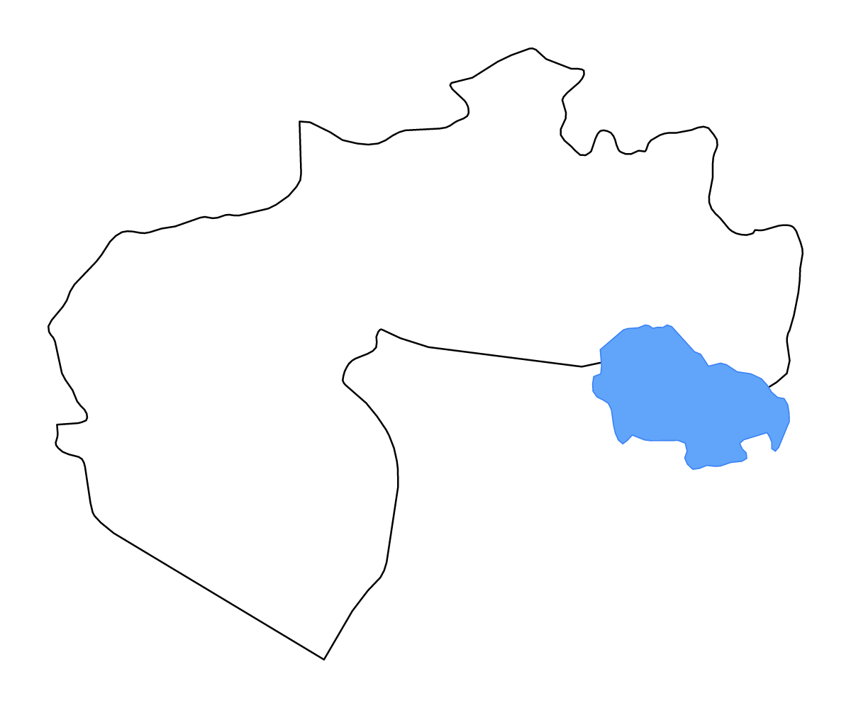 Carte de contour de Biskra, Algeria avec lacs et rivières.