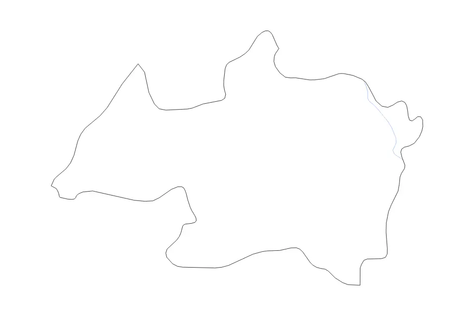Mapa de Bordj Bou Arréridj, Algeria de tipo contorno y ríos para África, con contorno y ríos con límites limpios.