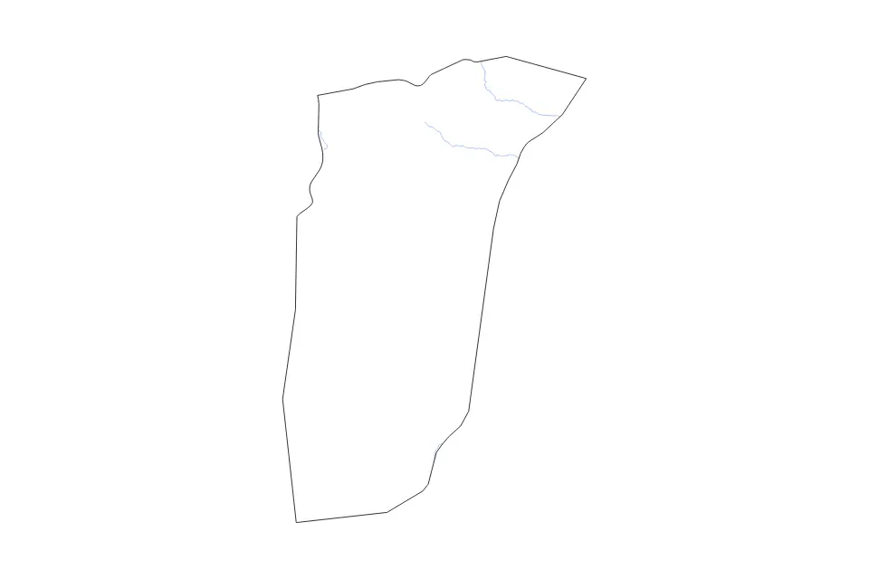 Mapa de Ghardaïa, Algeria de tipo contorno y ríos para África, con contorno y ríos con límites limpios.