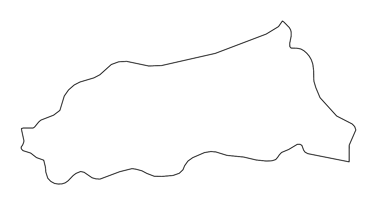 Carte de contour de Jijel, Algeria avec rivières.